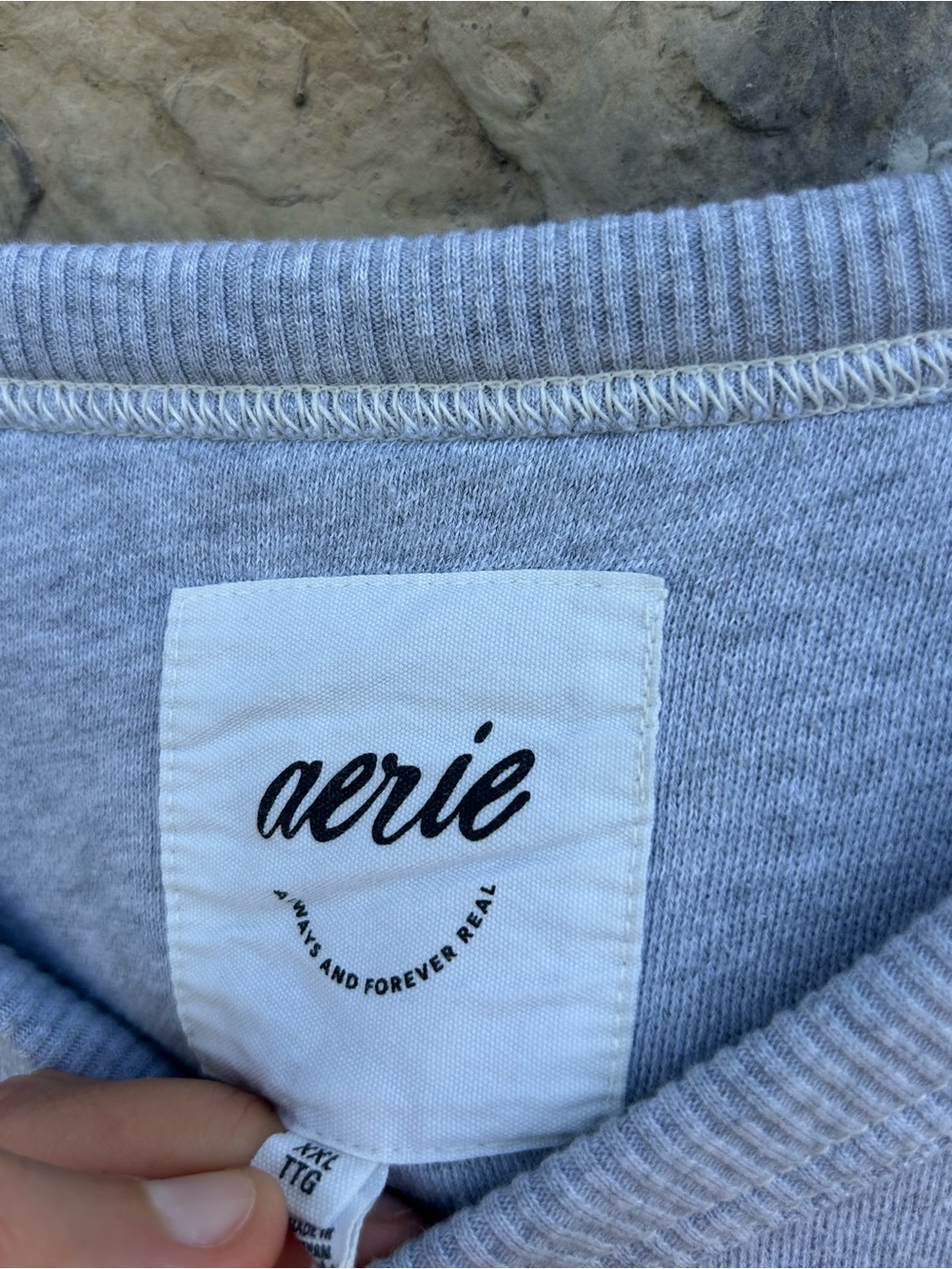 Aerie Oversized Sweater Size XXL Gray Pullover Sweatshirt Loungewear Athleisure - Picture 3 of 5